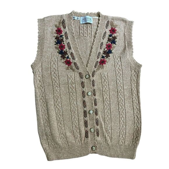 Jantzen Sweaters - Vintage Jantzen Classics Embroidered Sweater Vest‎ Size Large
